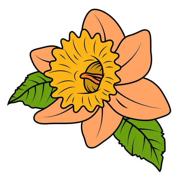 Rétro Macro Fleur Sauvage — Image vectorielle