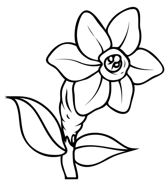 Forma retro de flor silvestre — Vector de stock