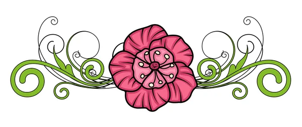 Vector separador de flor retro — Vector de stock