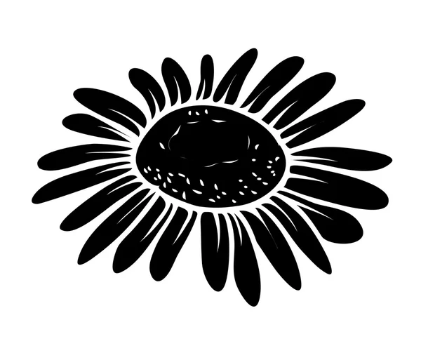 Vetor de flor de forma preta — Vetor de Stock