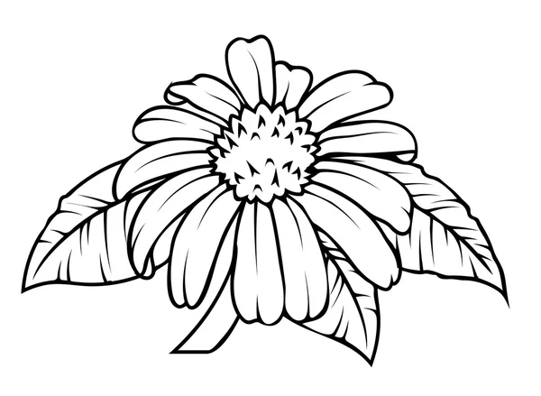 Retro Flower-tegning – stockvektor