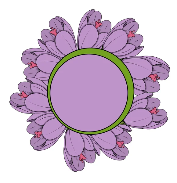 Banner de marco vectorial flores vintage — Archivo Imágenes Vectoriales