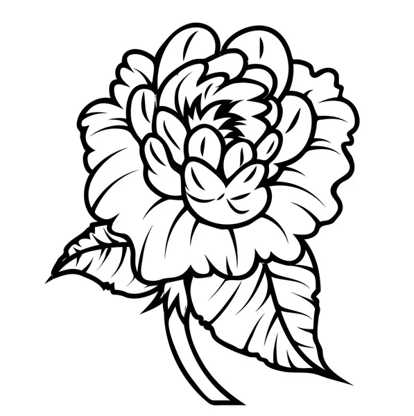 Rose tekening — Stockvector