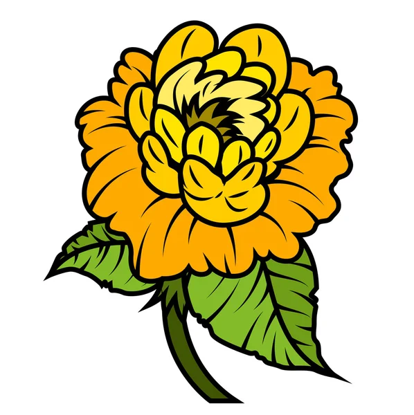 黄色のバラのベクトル — ストックベクタ