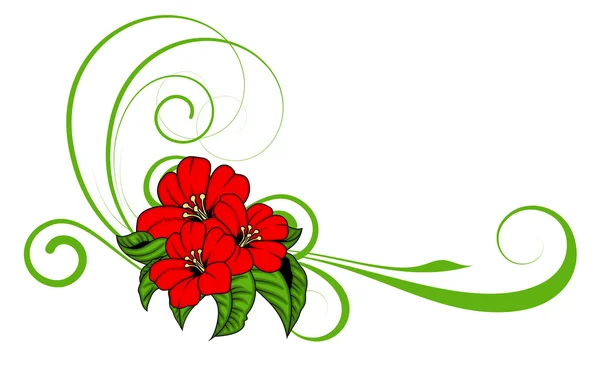 Fleur tourbillon Design — Image vectorielle