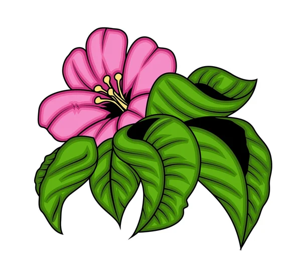 Flor rosa — Vector de stock