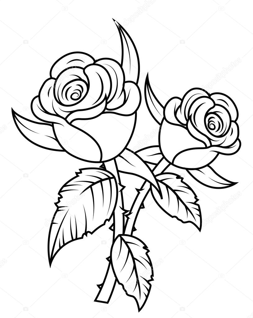 Rose Bouquet Clip Art Black And White Amazing Wallpapers