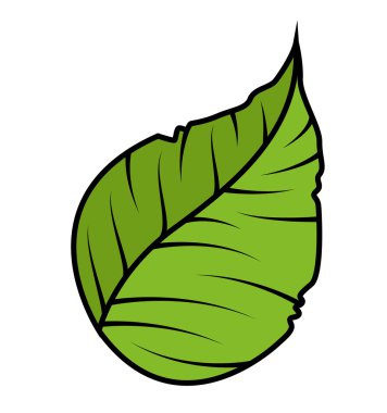 Vektör Retro yeşil sonbahar yaprak