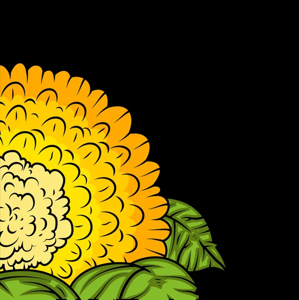 Gul blomma bakgrund — Stock vektor