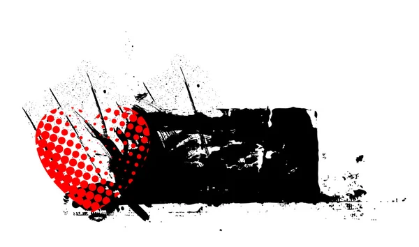 Grunge demi-ton bannière festive — Image vectorielle