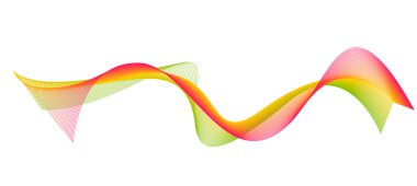 Renkli dalga satırları vektör