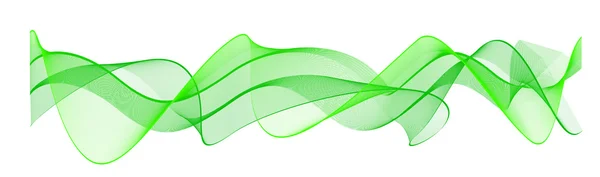 Green Wavy Lines — Stock Vector