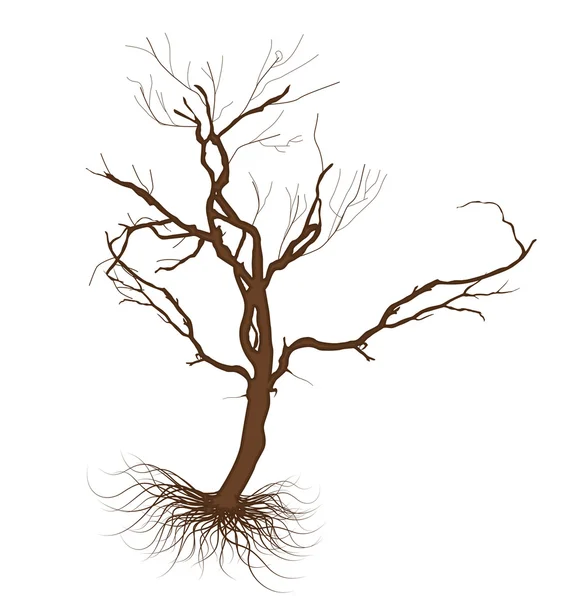 Elemen Rancangan Vektor Pohon Mati - Stok Vektor