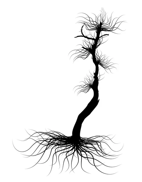 Árbol muerto de forma negra — Archivo Imágenes Vectoriales