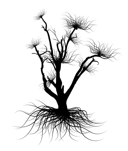 Жуткое мёртвое дерево — стоковый вектор