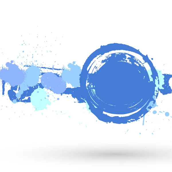 Grunge bleu peinture éclaboussure bannière — Image vectorielle