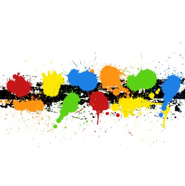 Grunge renkli boya damla