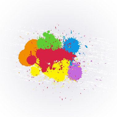 renkli boya sıçraması