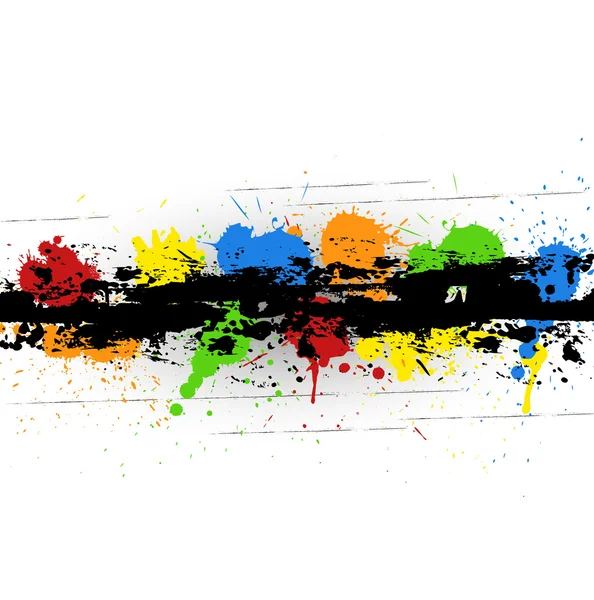 Grunge färgglad färg Splatter — Stock vektor