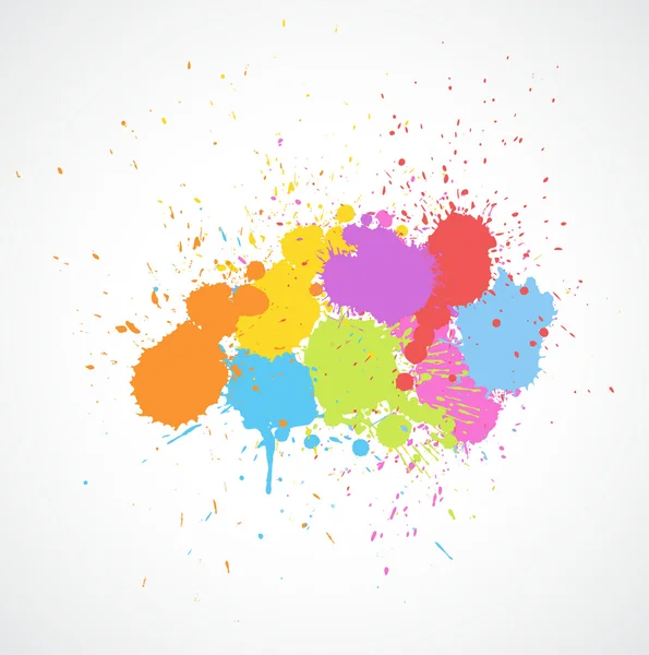 Gouttes de peinture colorées — Image vectorielle