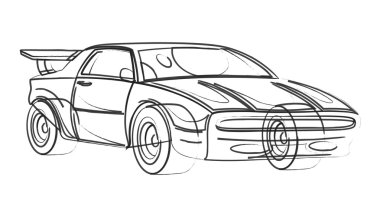 Spor araba Model çizimi
