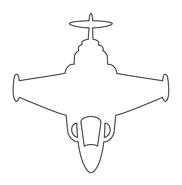 Forma dell'aereo da combattimento — Vettoriale Stock