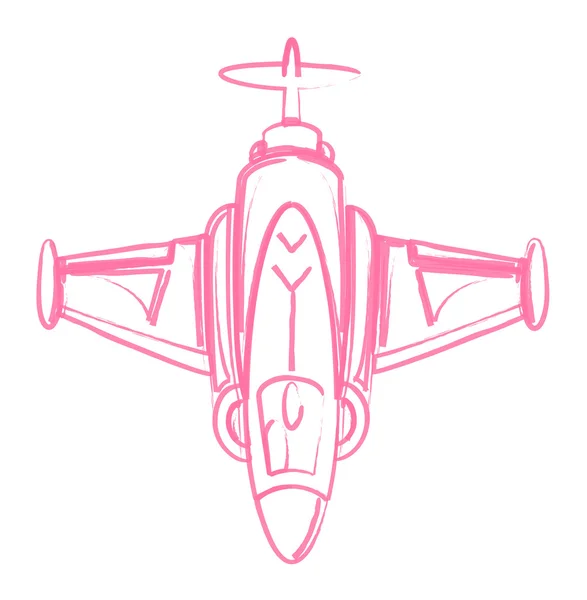 Sketsa Pesawat Tempur - Stok Vektor