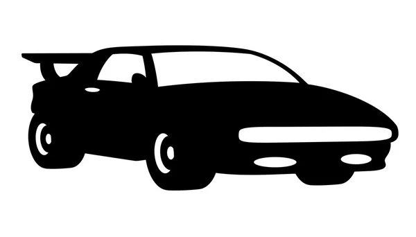 Σχήμα μαύρο σπορ αυτοκίνητο — Διανυσματικό Αρχείο