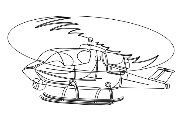 Helicopter Drawing — Stock Vector