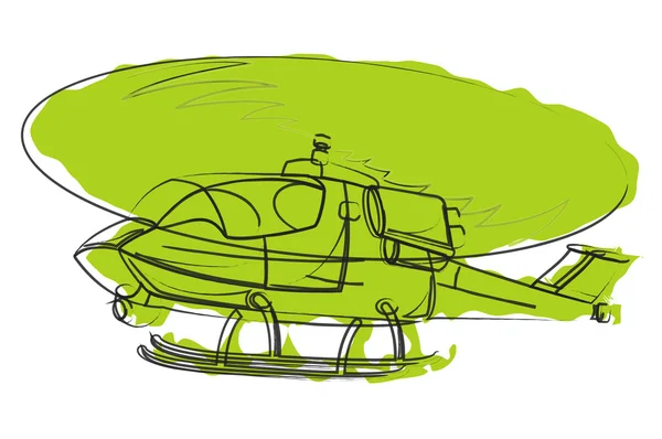 Helikopter rysunek wektor — Wektor stockowy