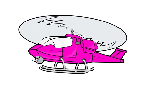 Helicóptero rosa — Vetor de Stock