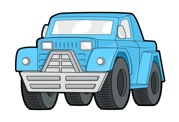Jeep vecteur bleu — Image vectorielle