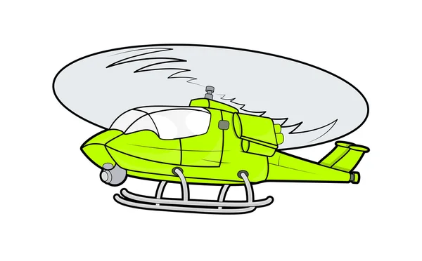 Helicóptero Amarelo Vector — Vetor de Stock