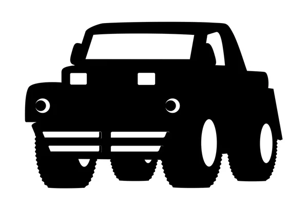 Černá tvar Jeep vektor — Stockový vektor