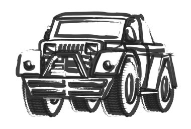 Jeep boyama vektör