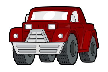 Kırmızı Modern Jeep vektör