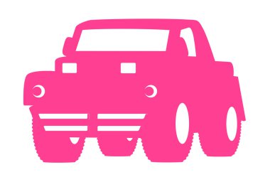 Jeep vektör pembe şekil