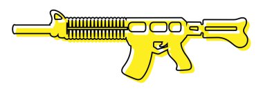 Retro makineli tüfek