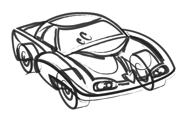Abstraktní moderní sportovní automobil kreslení — Stockový vektor