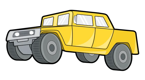 Eski stil Retro Jeep — Stok Vektör