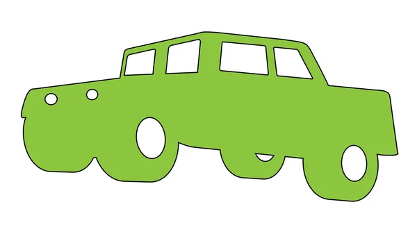绿色汽车形状 — 图库矢量图片