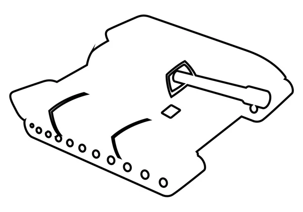 Vetor de forma de tanque — Vetor de Stock