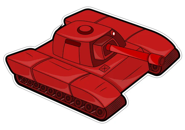 Tanque rojo — Vector de stock