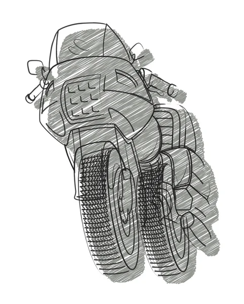 Bicicleta deportiva Sketching — Vector de stock