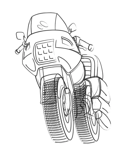 Dibujo vectorial de bicicleta deportiva — Vector de stock