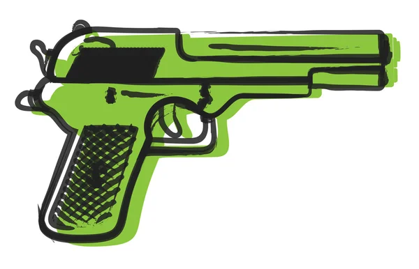 Retro Gun tekening — Stockvector