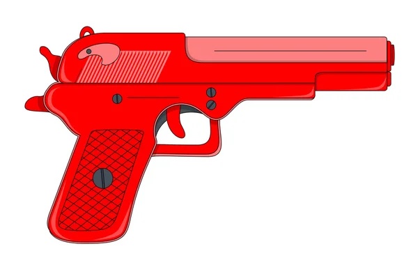 Pistola rossa — Vettoriale Stock