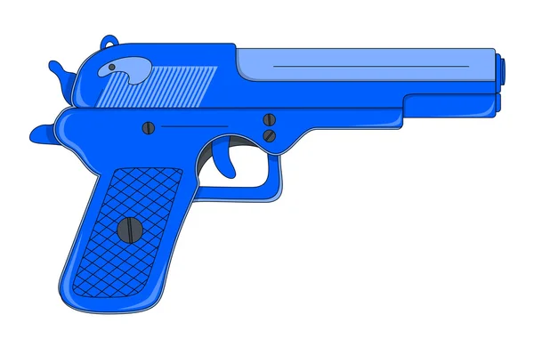 Pistolet bleu — Image vectorielle