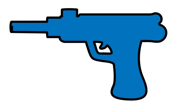 Forme de pistolet bleu — Image vectorielle