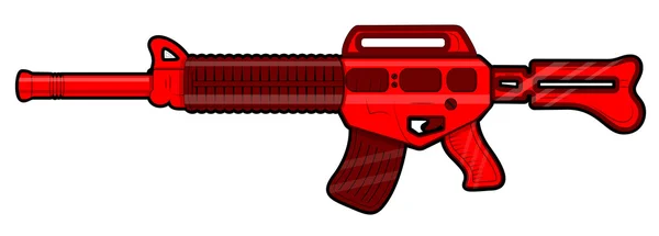 Röd Machine Gun — Stock vektor